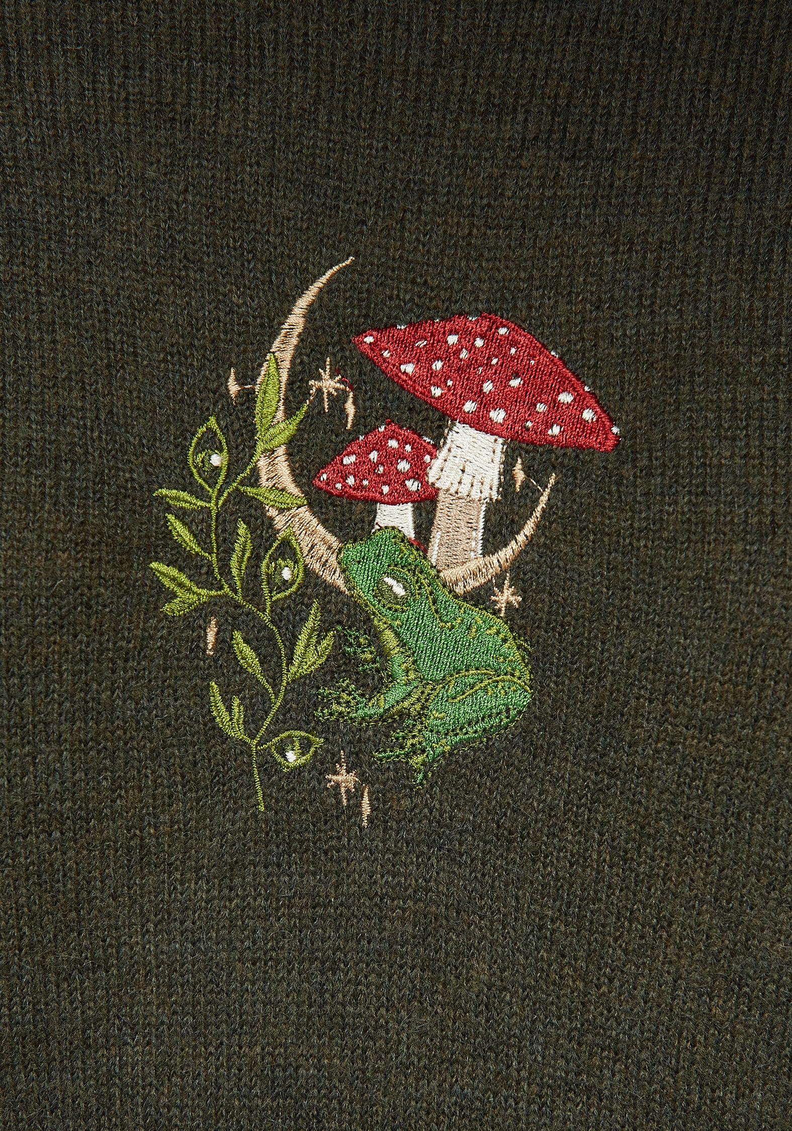 Swamplife Embroidered Cable Knit Relaxed Jumper - Image 2