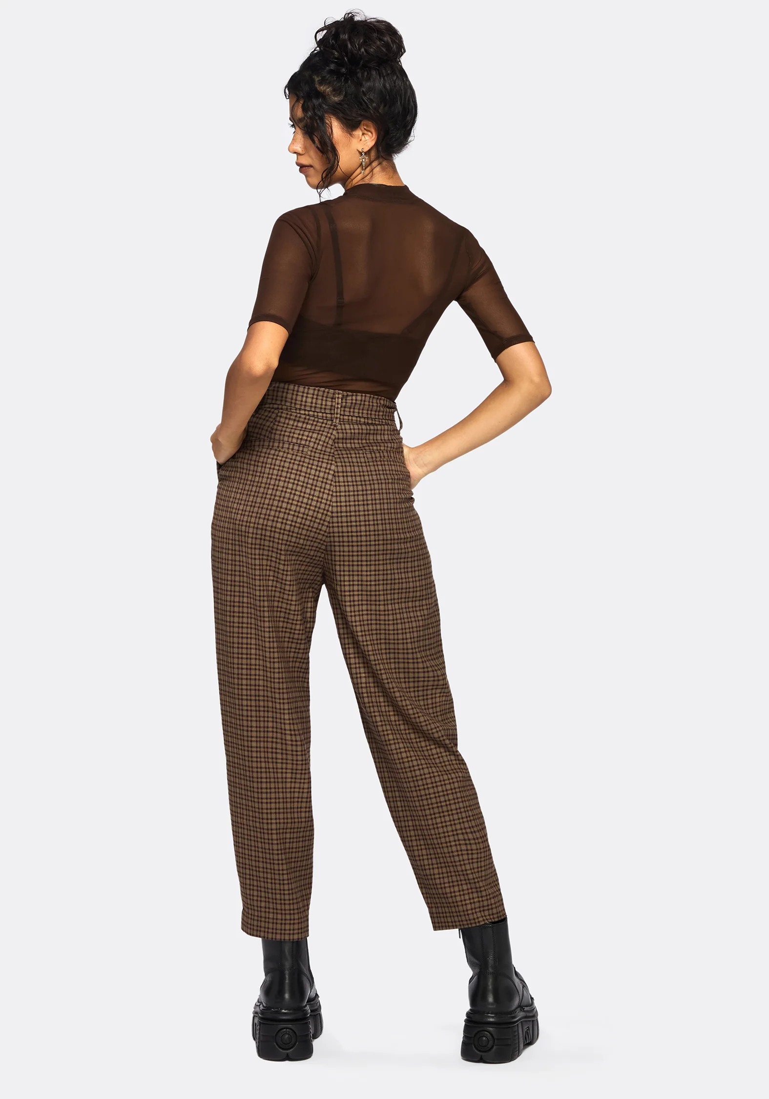 Sweetspire Check Tapered Trouser - Image 3