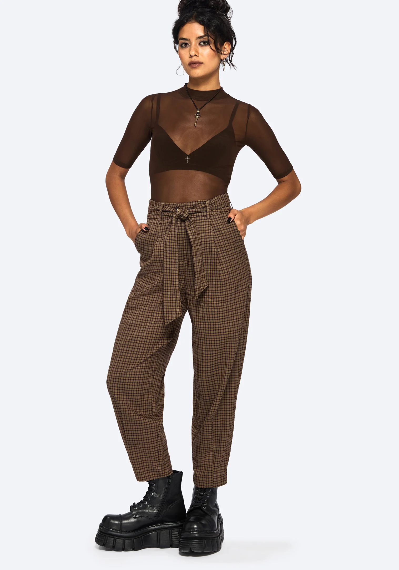 Sweetspire Check Tapered Trouser - Image 4