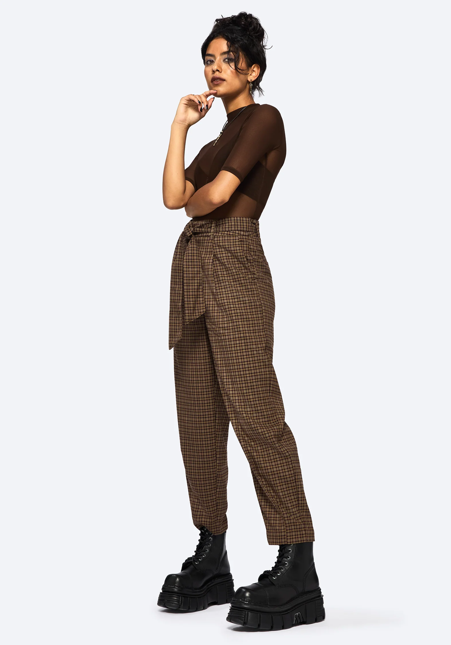 Sweetspire Check Tapered Trouser - Image 6