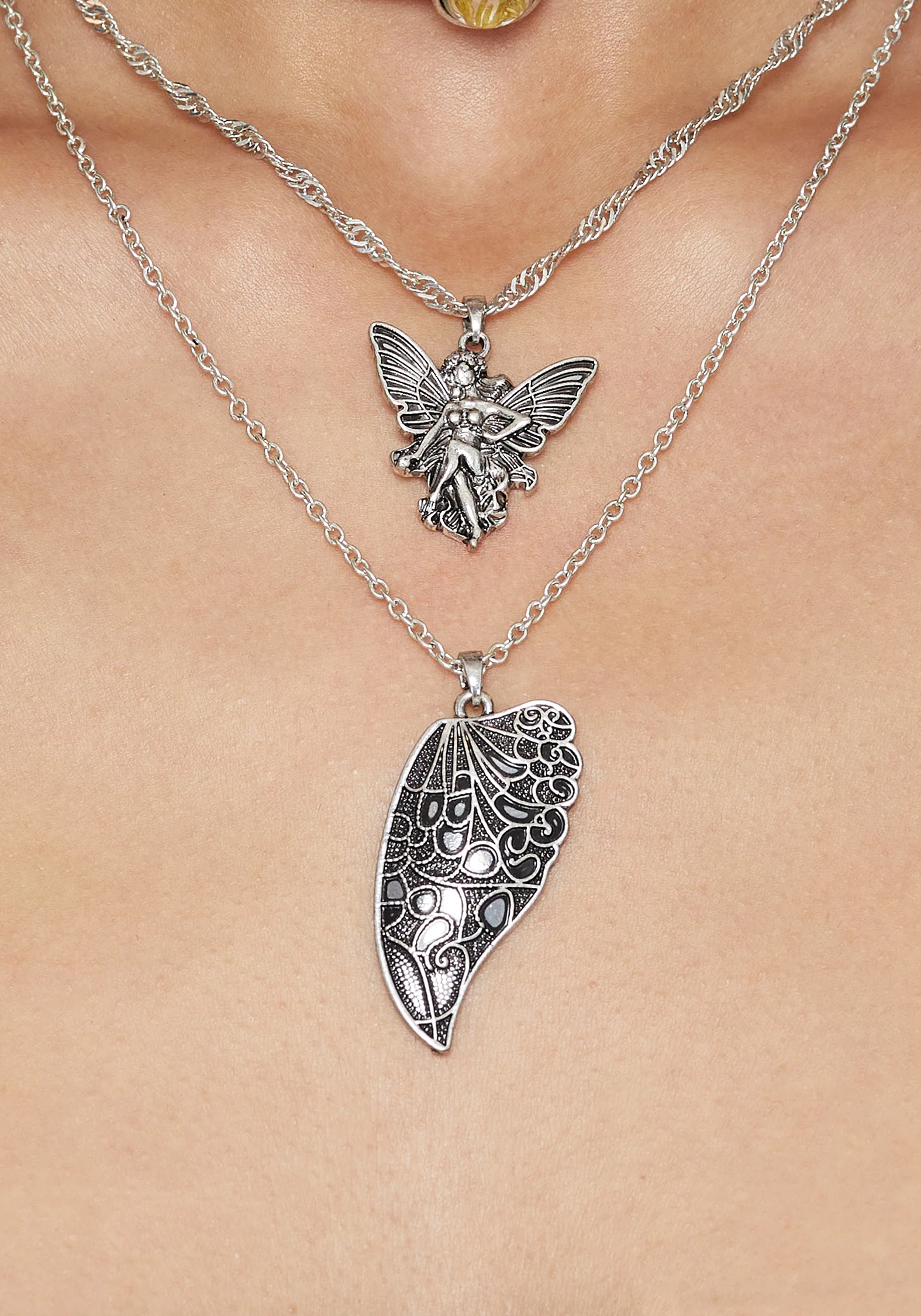 Sylvaine Fairy Trapped Flower Layered Necklace - Image 3