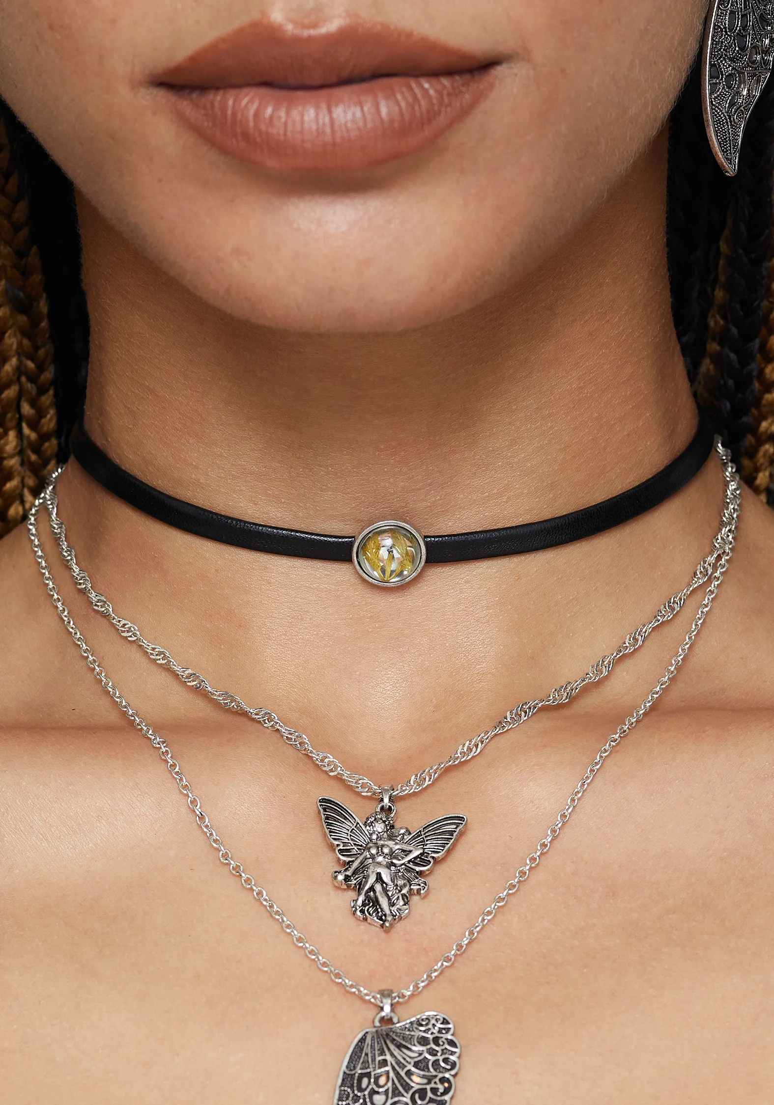Sylvaine Fairy Trapped Flower Layered Necklace - Image 6