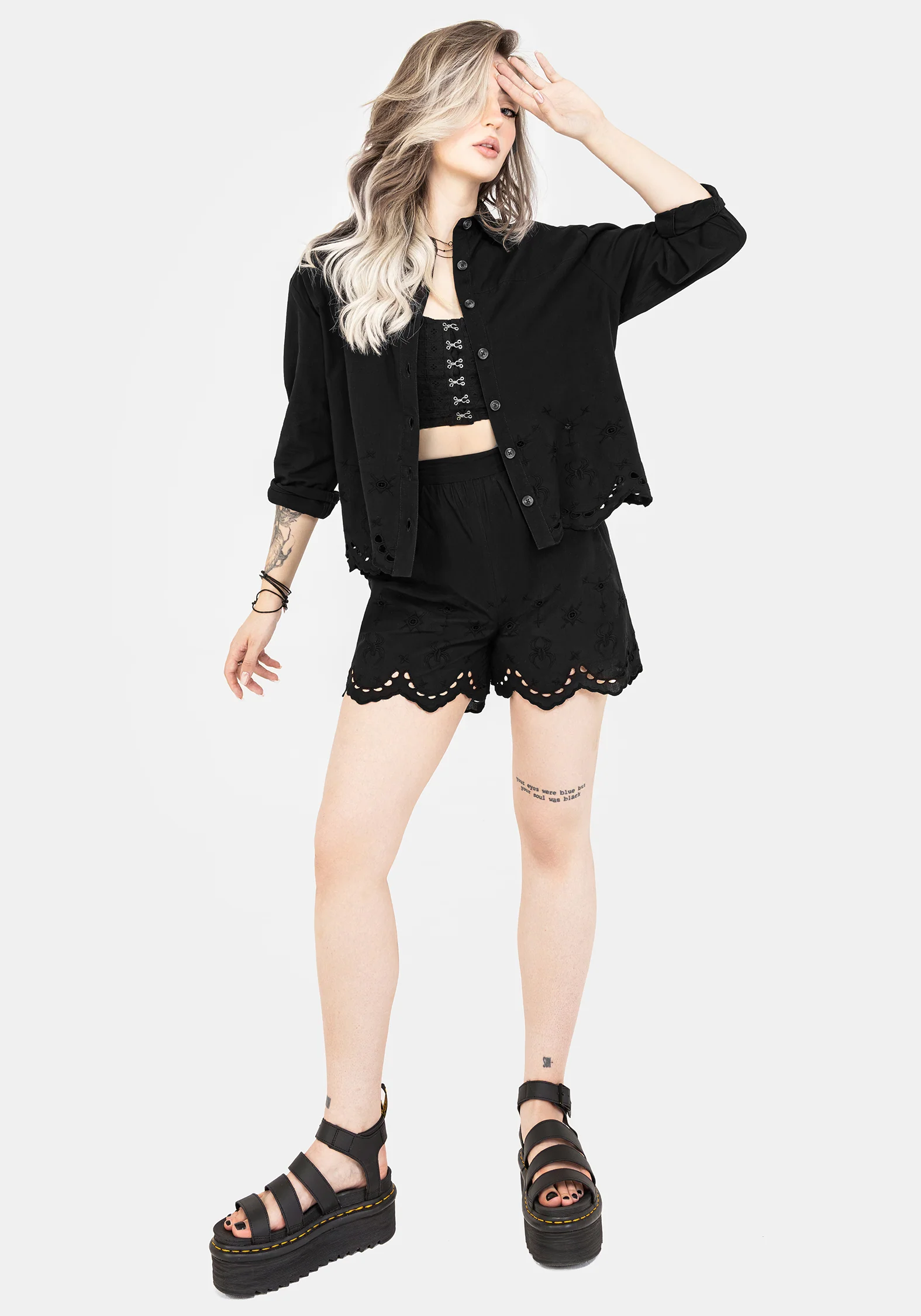Synthweb Cotton Broderie Hem Shirt - Image 5