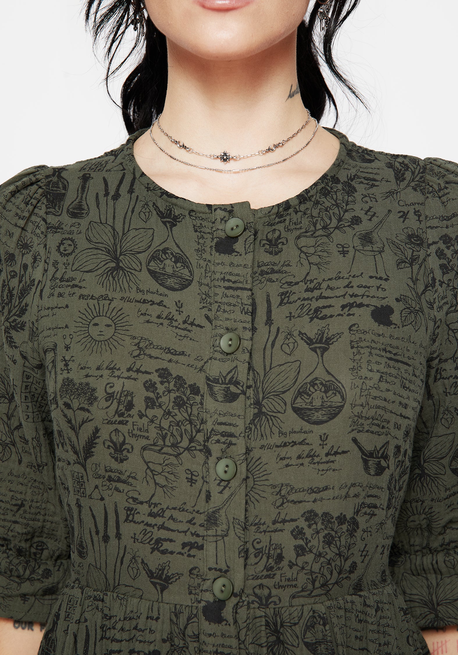 Taddea Cotton Button Up Midaxi Dress - Image 2