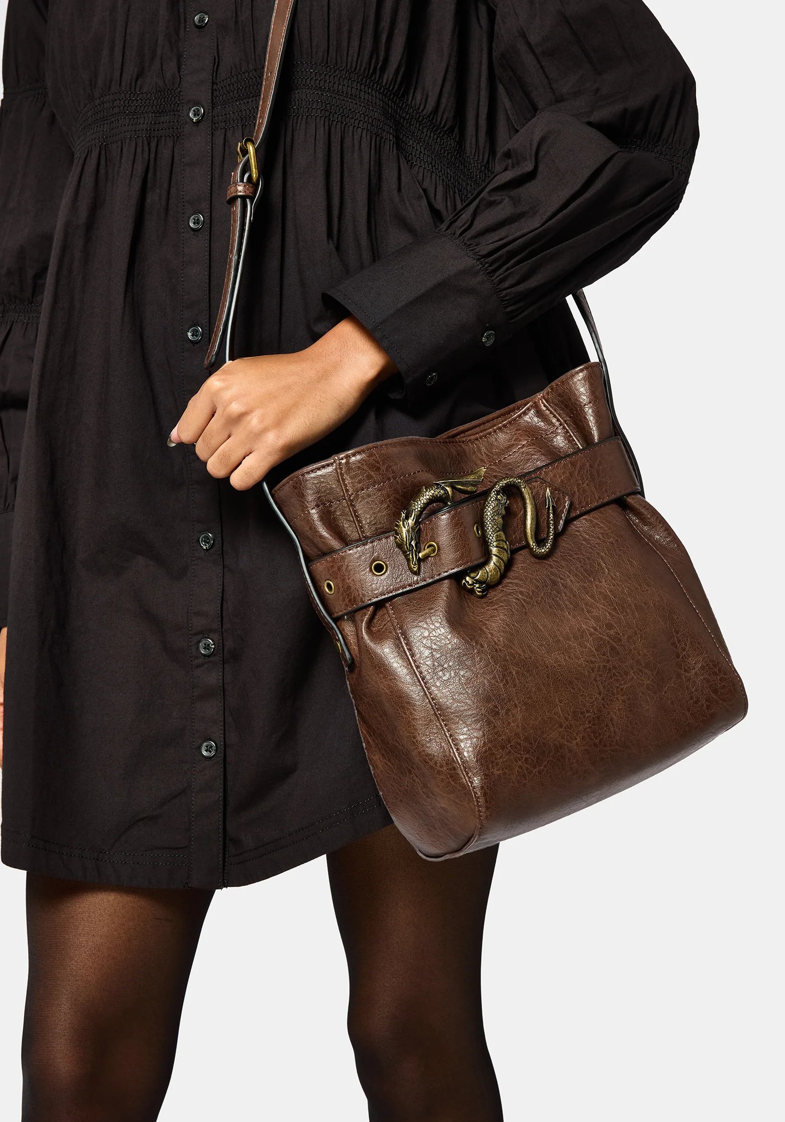 Tanith Dragon Buckle Bag - Image 5