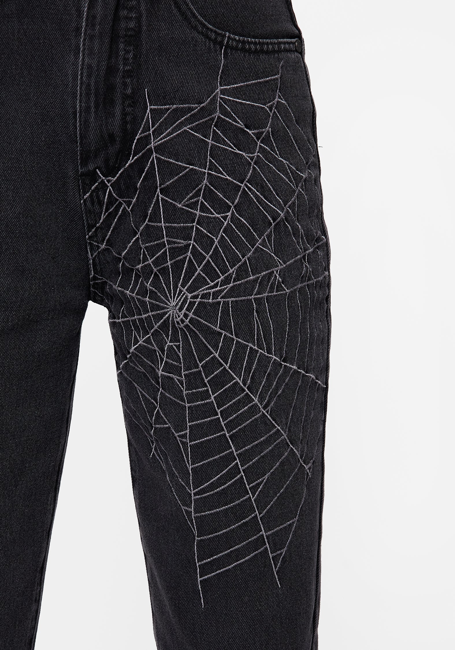 Tarantism Embroidered Mom Jeans - Image 2