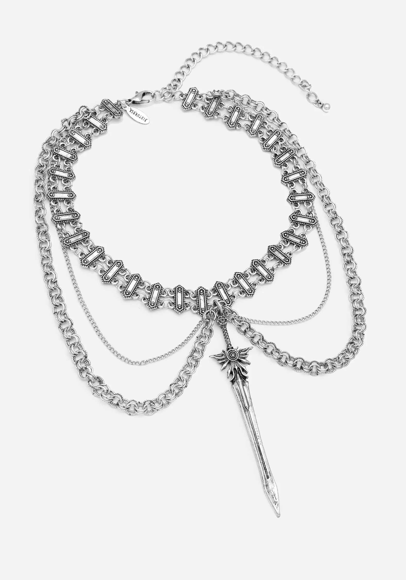 Tempo Layered Chain Choker Necklace - Image 3