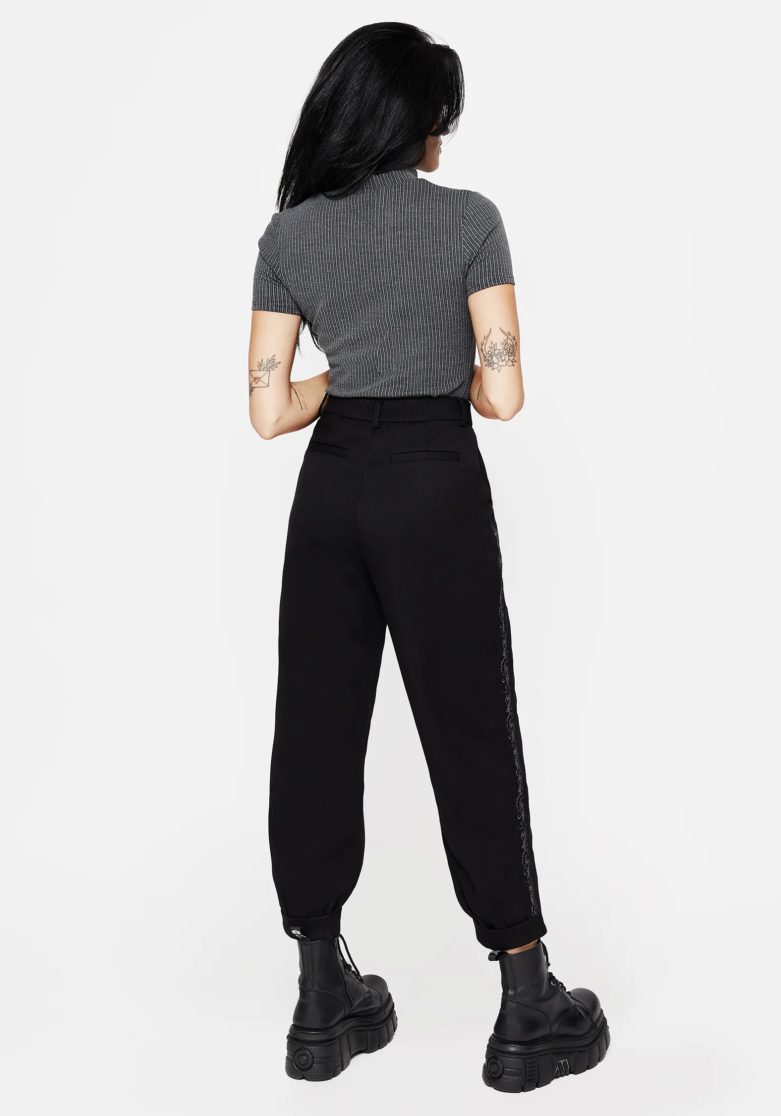 Rosethorn Embroidered Balloon Trousers - Image 3