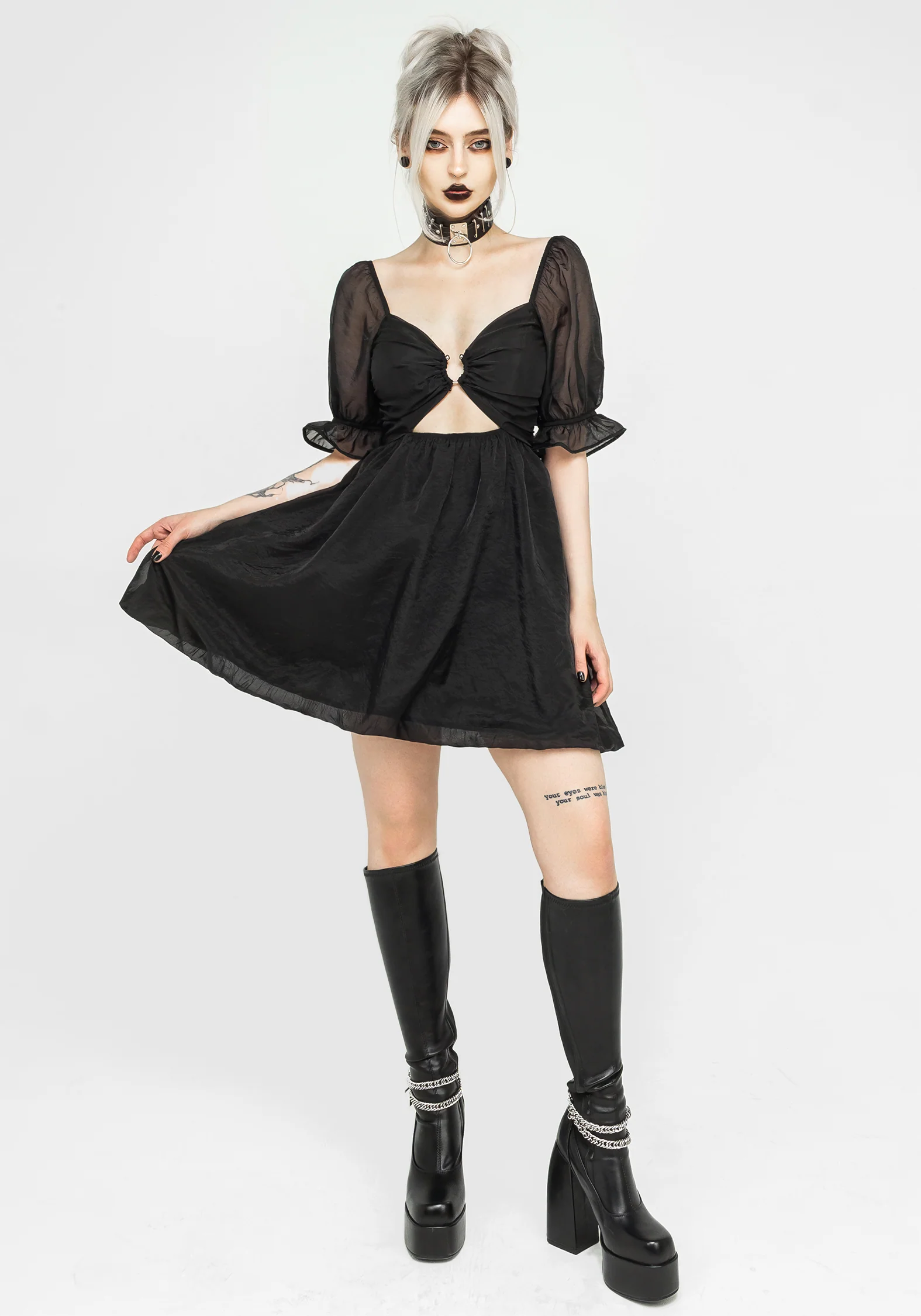 Tiffany Organza Puff Mini Dress - Image 8