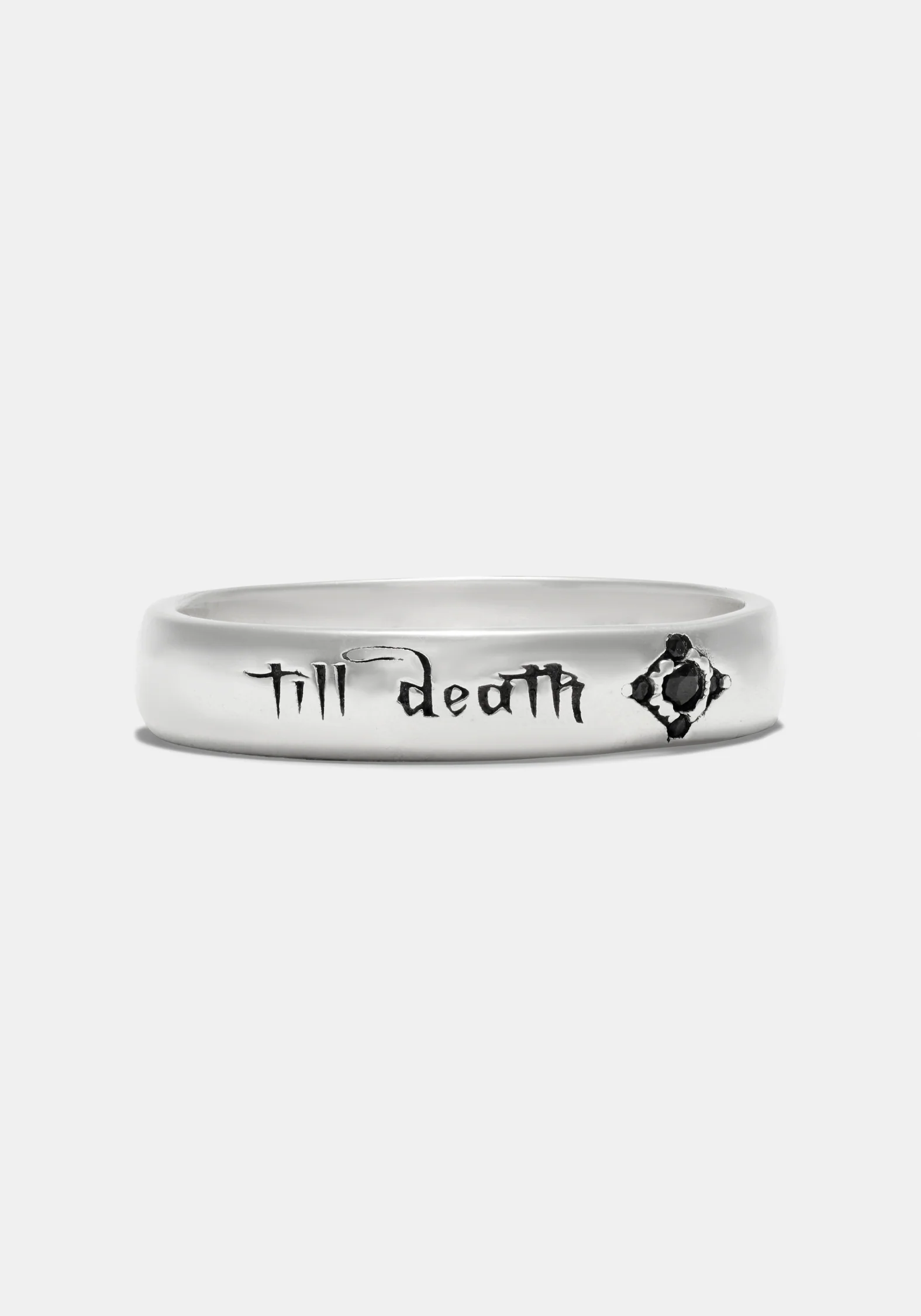 Till Death Sterling Silver Band - 4.8mm - Image 3