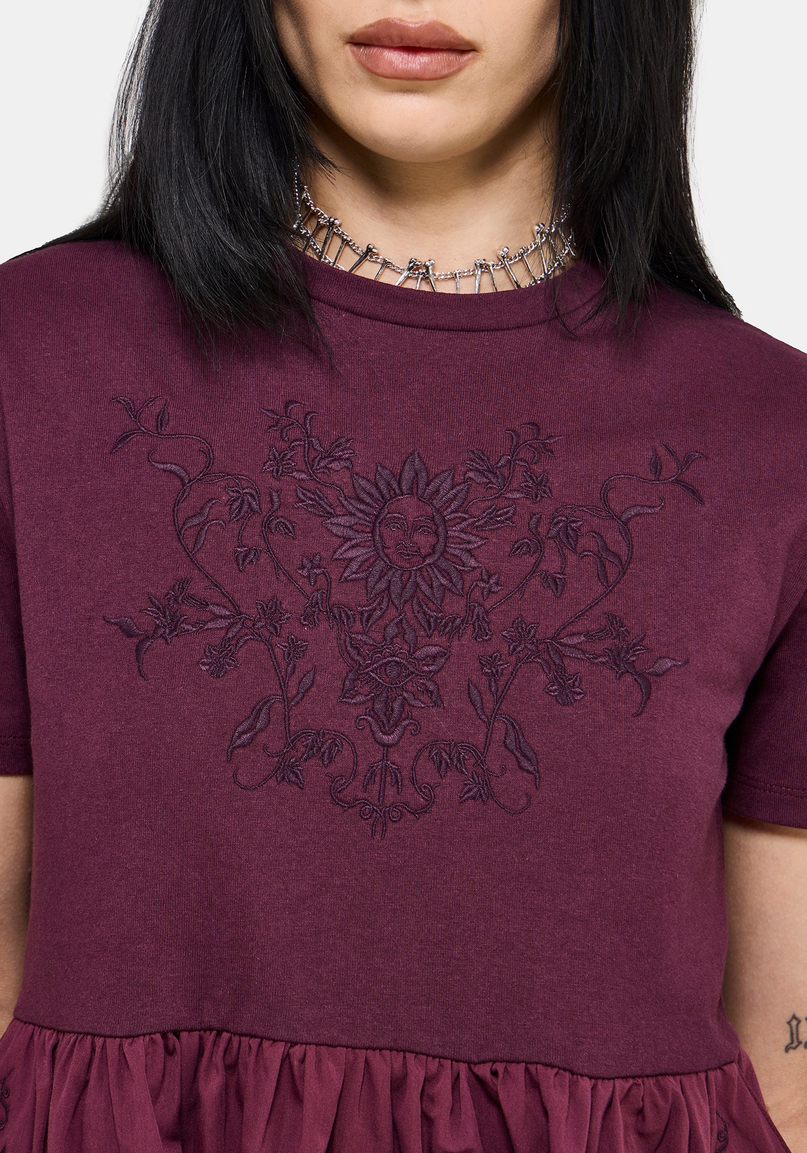 Trixie Embroidered Skater Dress - Image 2