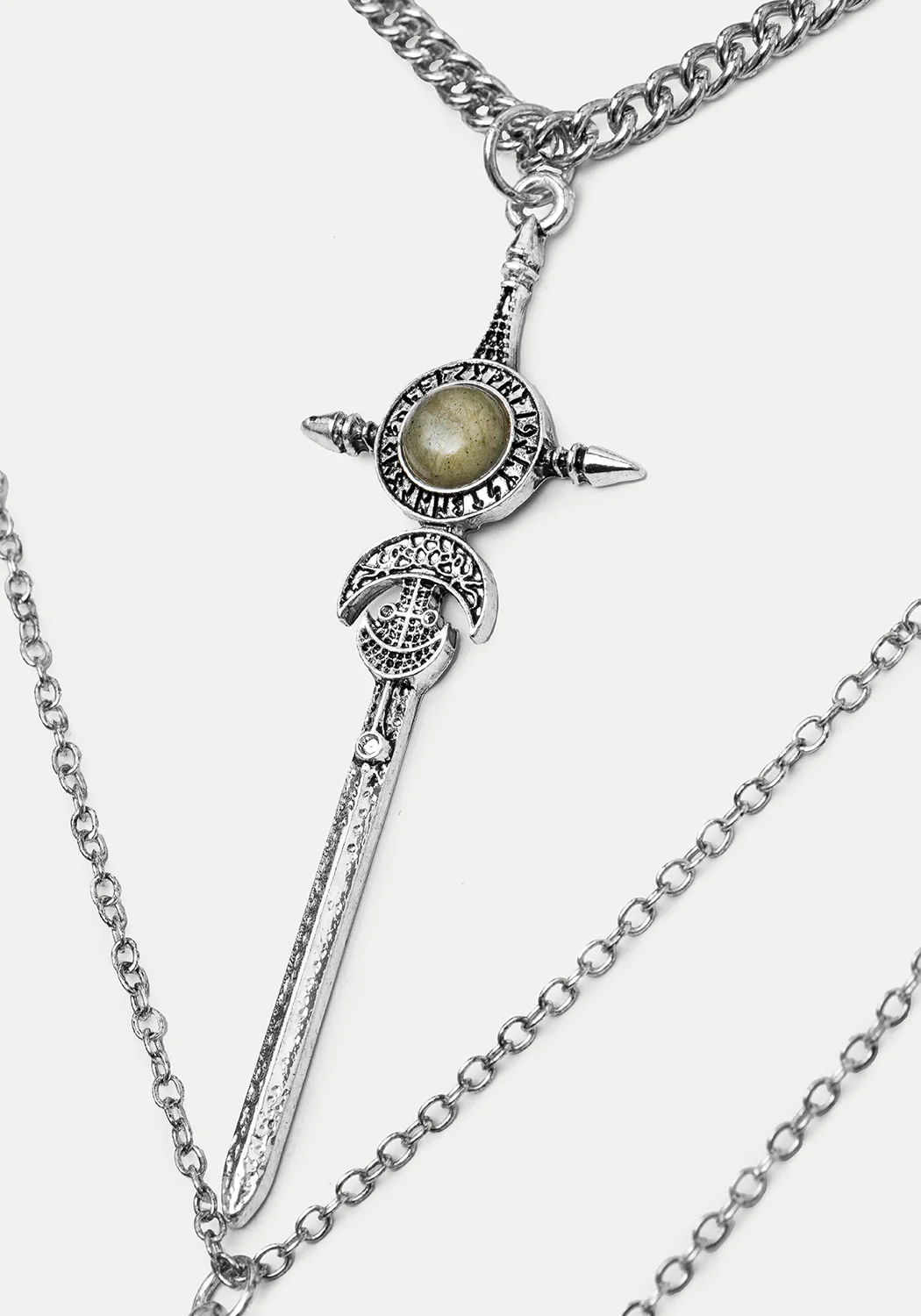 Valkyrie 4 Layered Rune Choker Necklace - Image 5