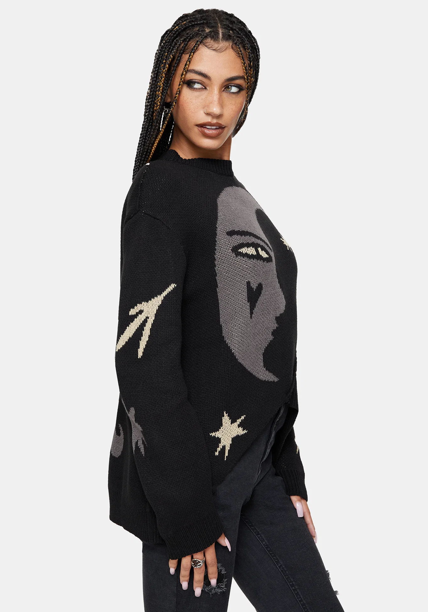 Vesper Cotton Asymmetric Knit Jumper - Image 6