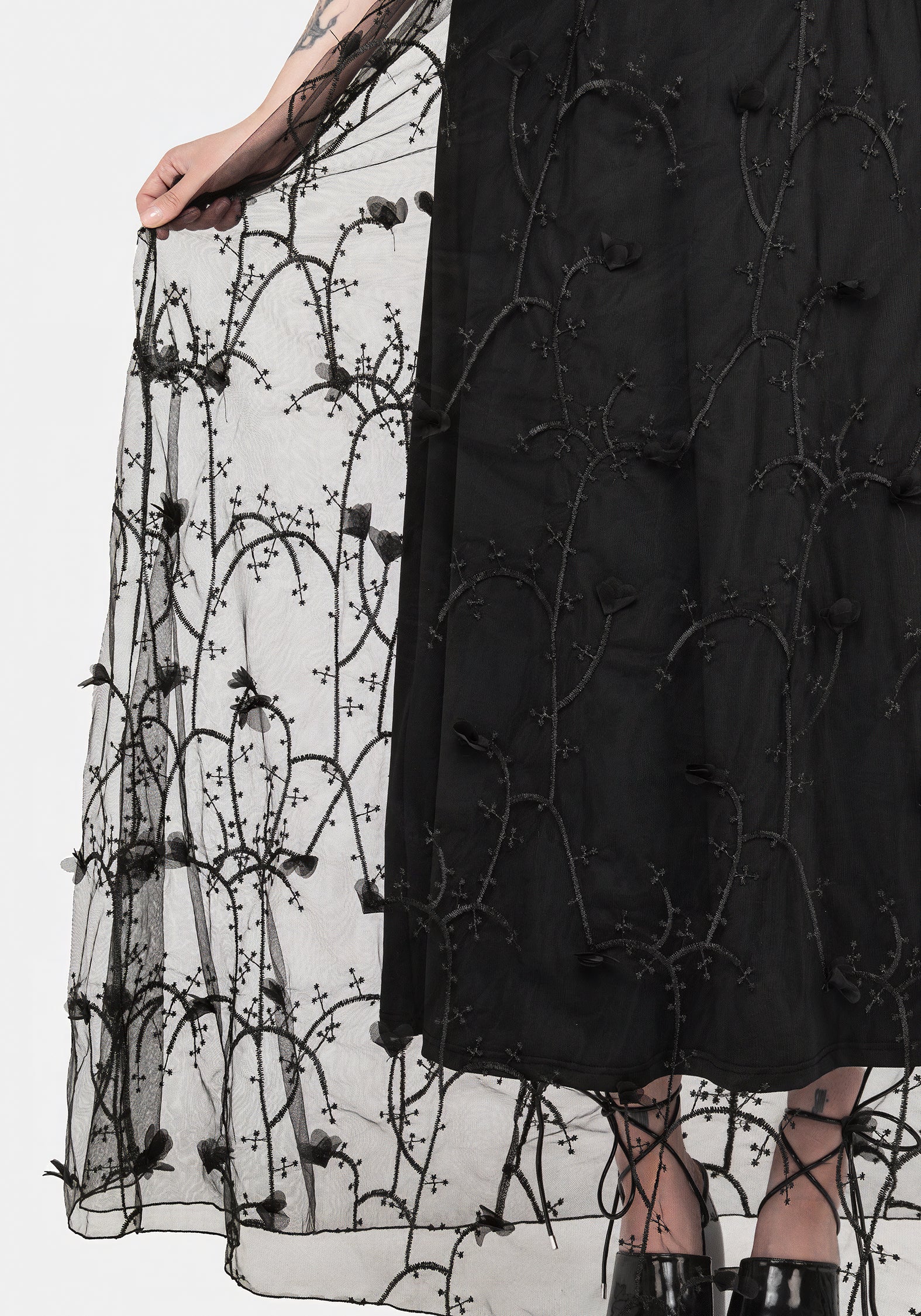 Vine Embroidered Gown - Image 2