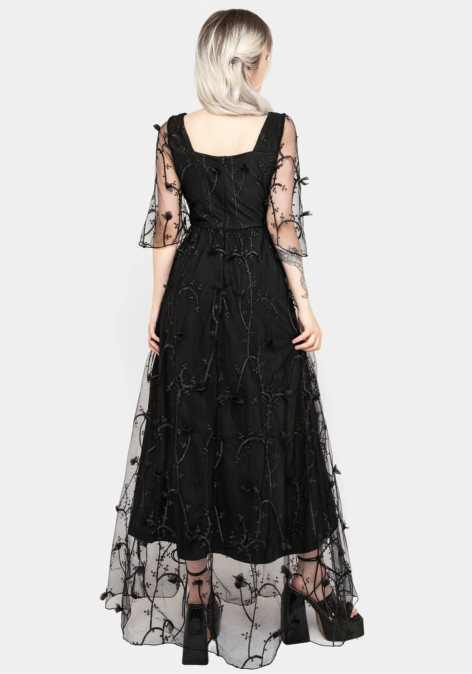 Vine Embroidered Gown - Image 3