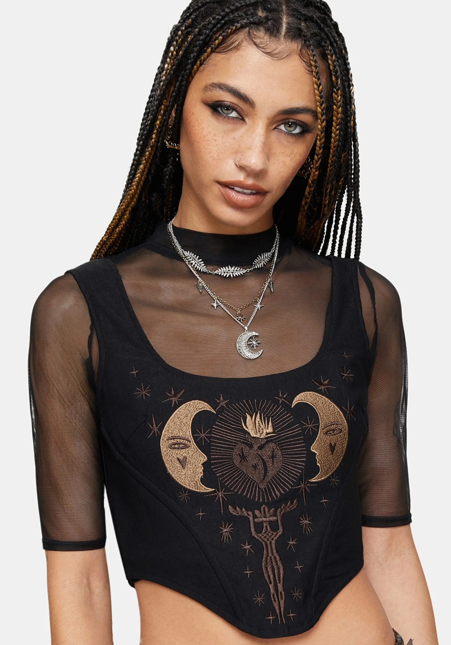 Volara Celestial Moon Embroidered Corset - Image 4