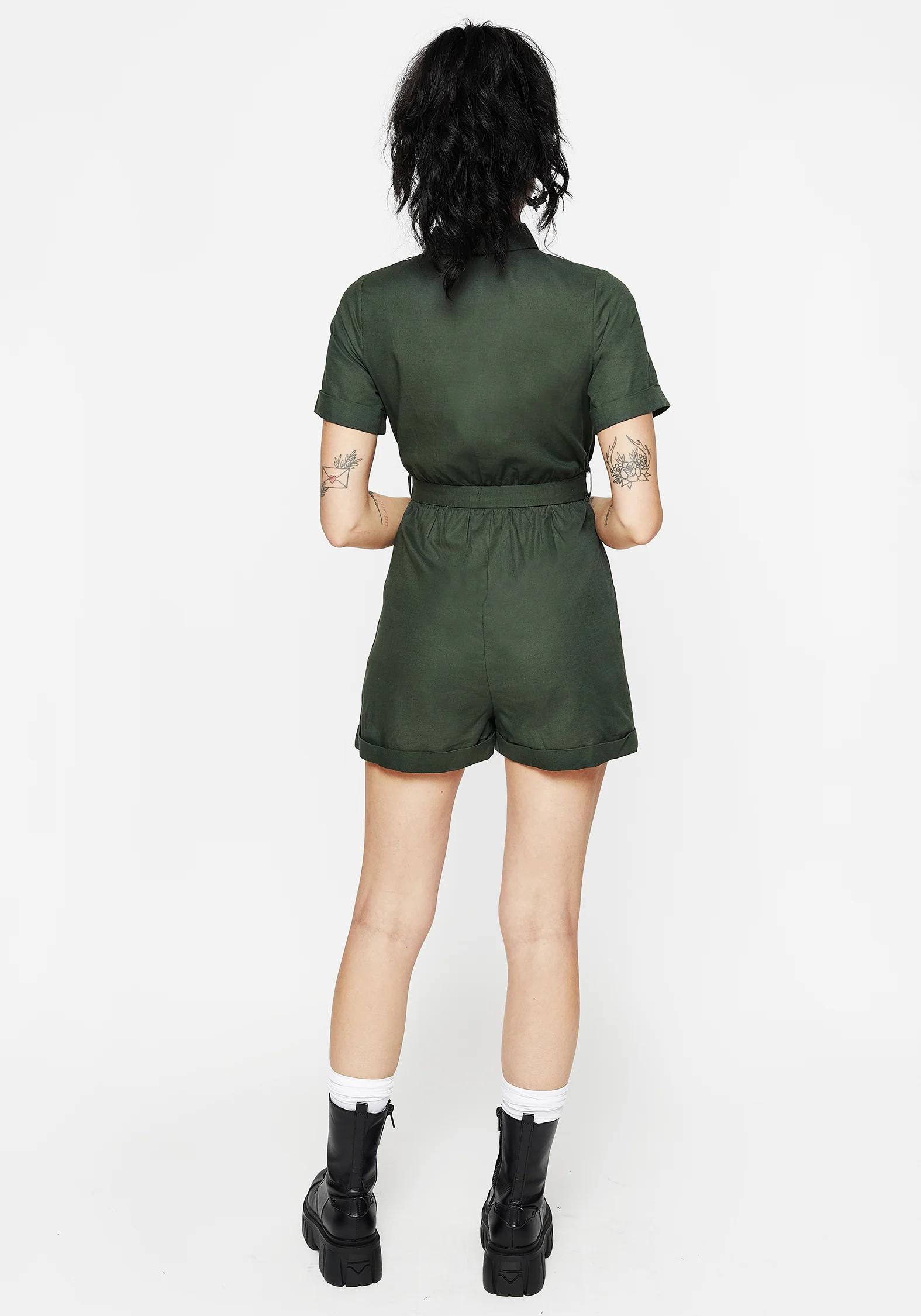Whisper Embroidered Linen-Blend Playsuit - Image 3