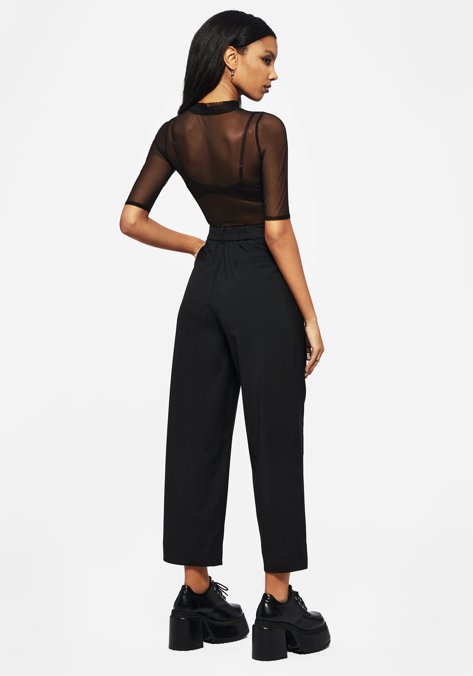 Zelda Pinstripe Tailored Balloon Trousers - Image 3