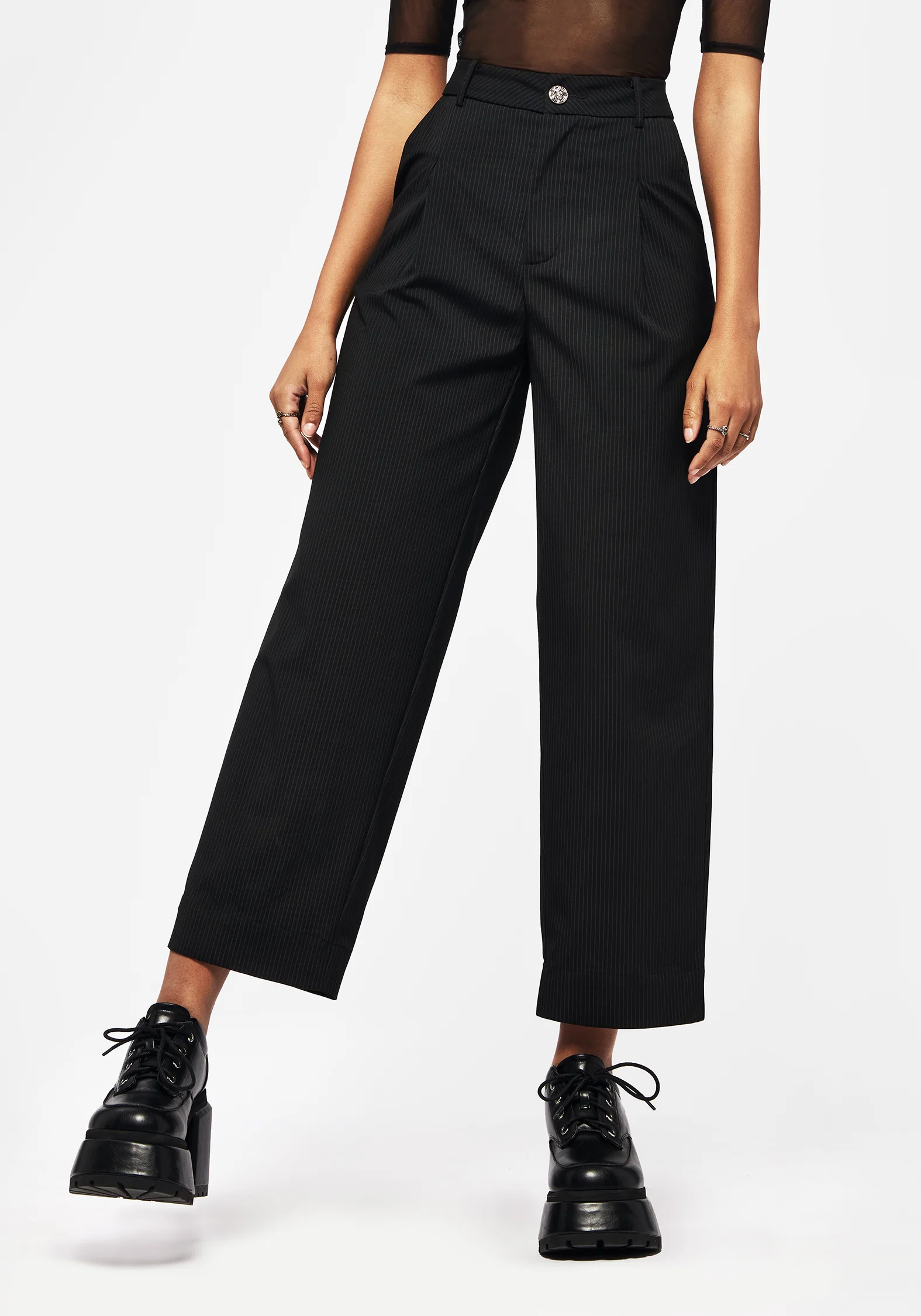 Zelda Pinstripe Tailored Balloon Trousers - Image 4