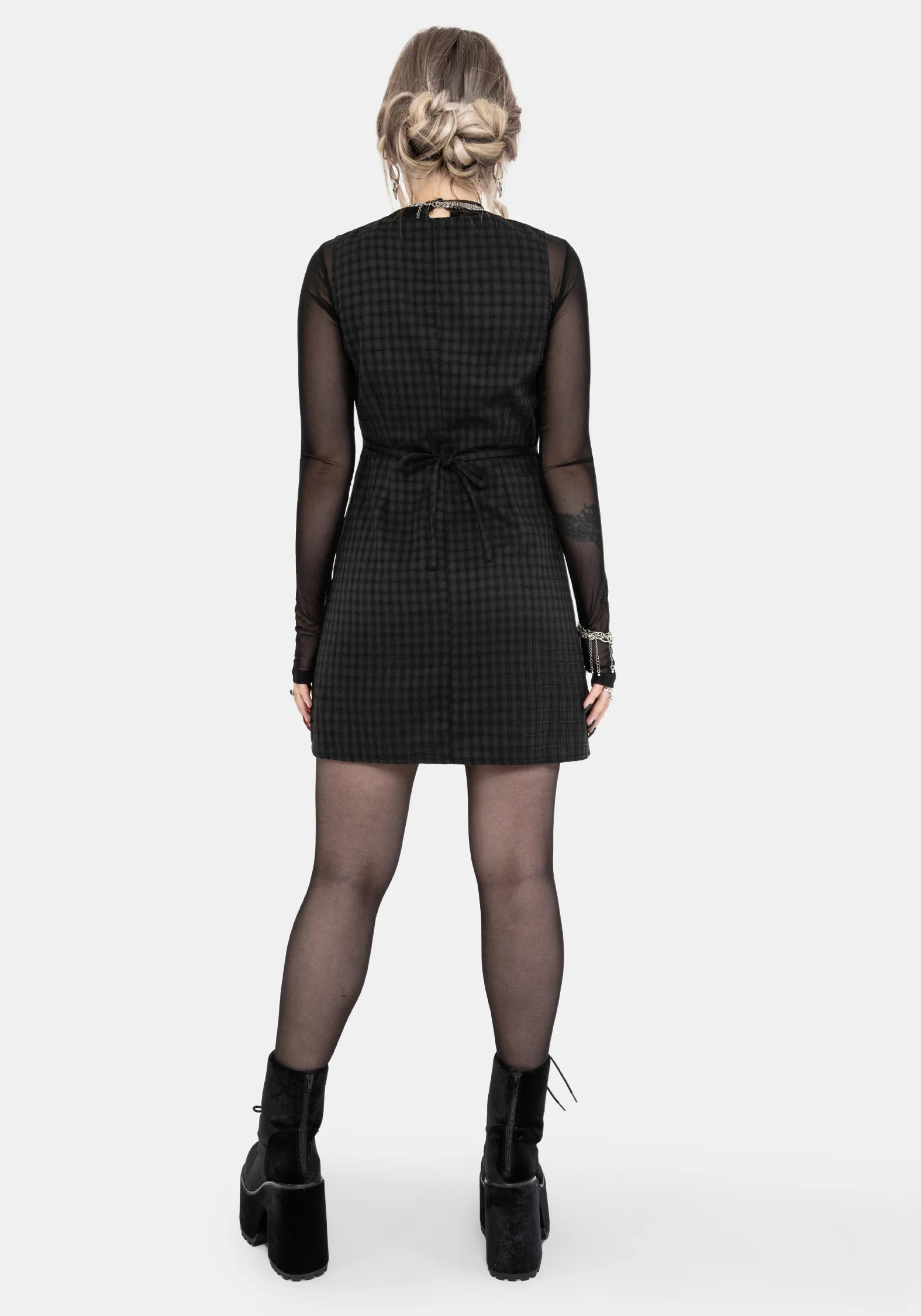 Ziggy Check Button Up Mini Dress - Image 3