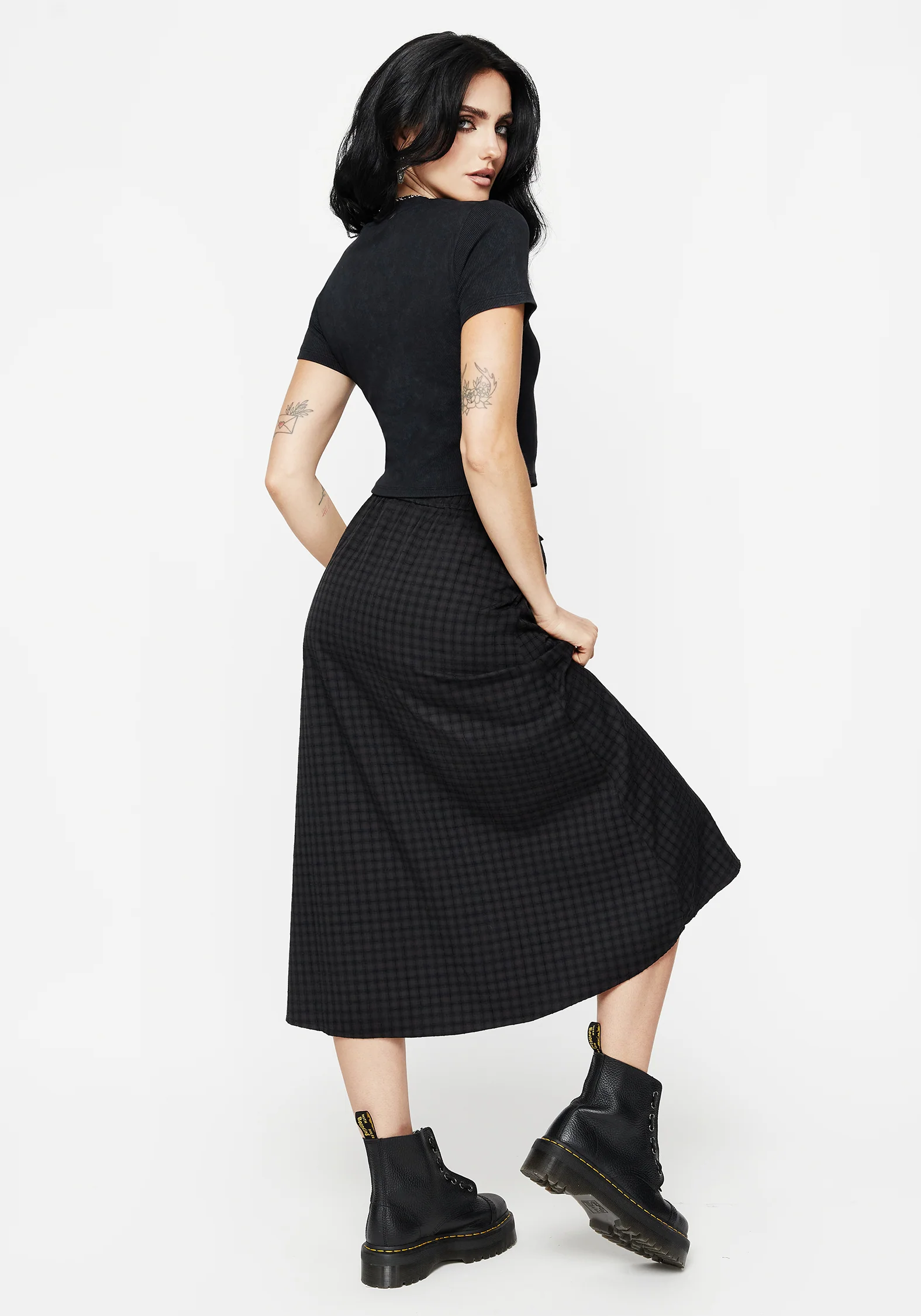 Ziggy Check Midi Skirt - Image 3