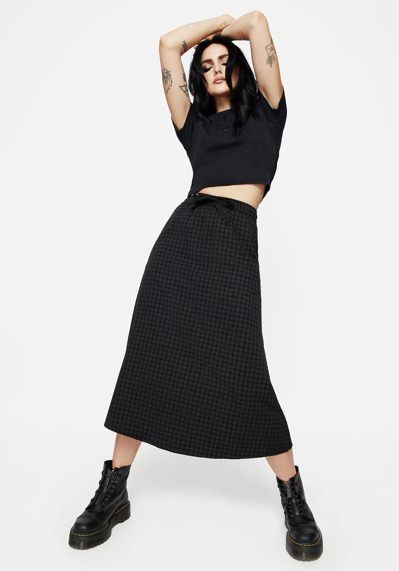 Ziggy Check Midi Skirt - Image 5
