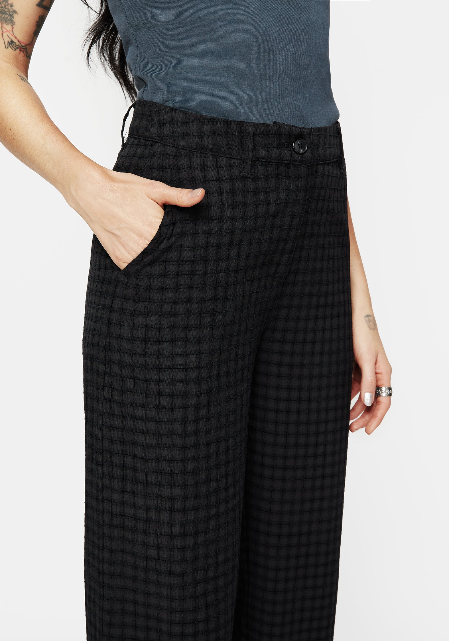 Ziggy Check Straight Leg Trousers - Image 2