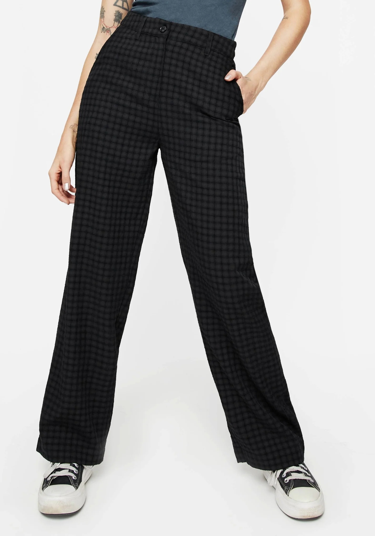Ziggy Check Straight Leg Trousers - Image 4