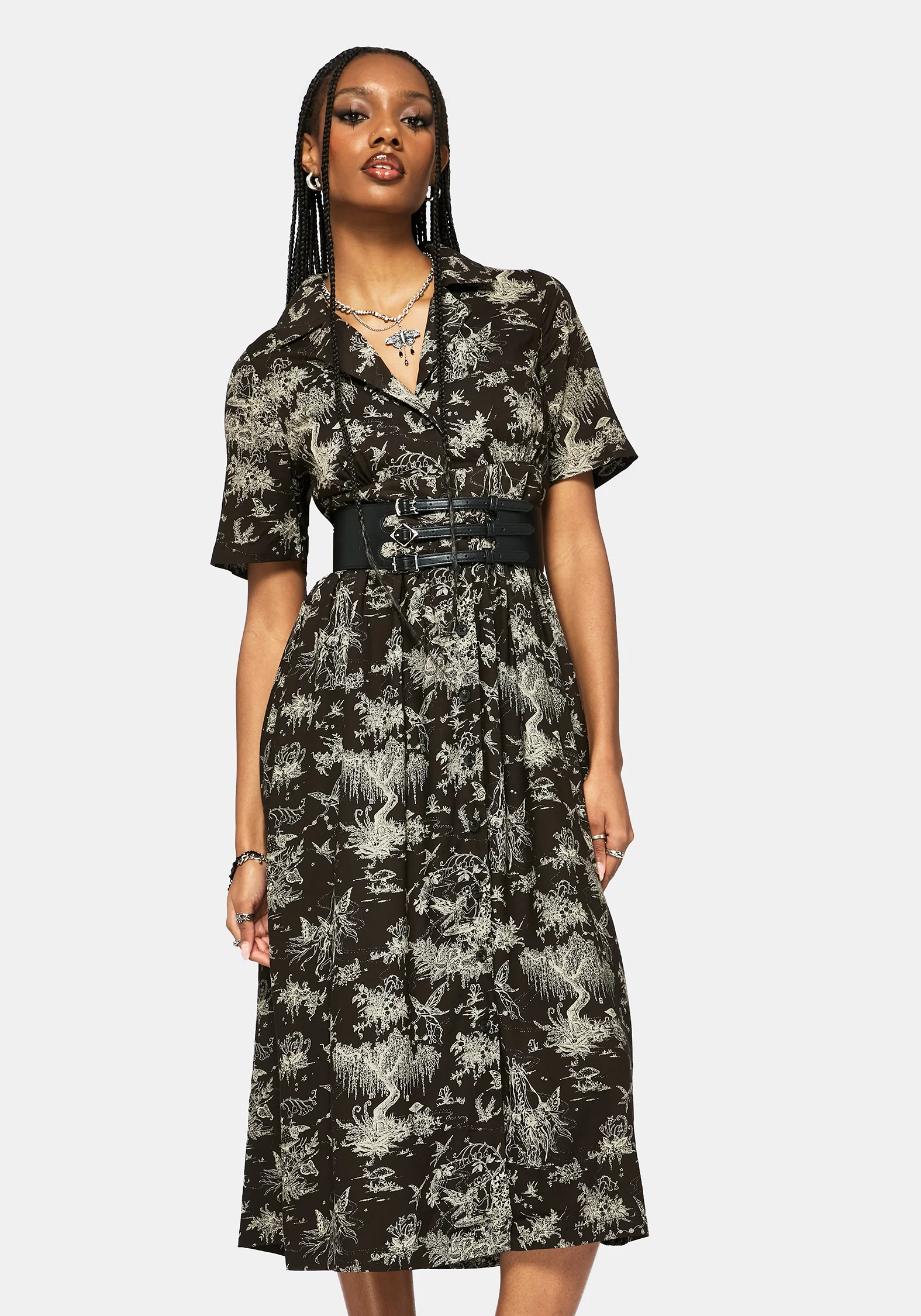 Zorya Winter Maypole Midi Shirt Dress - Image 6