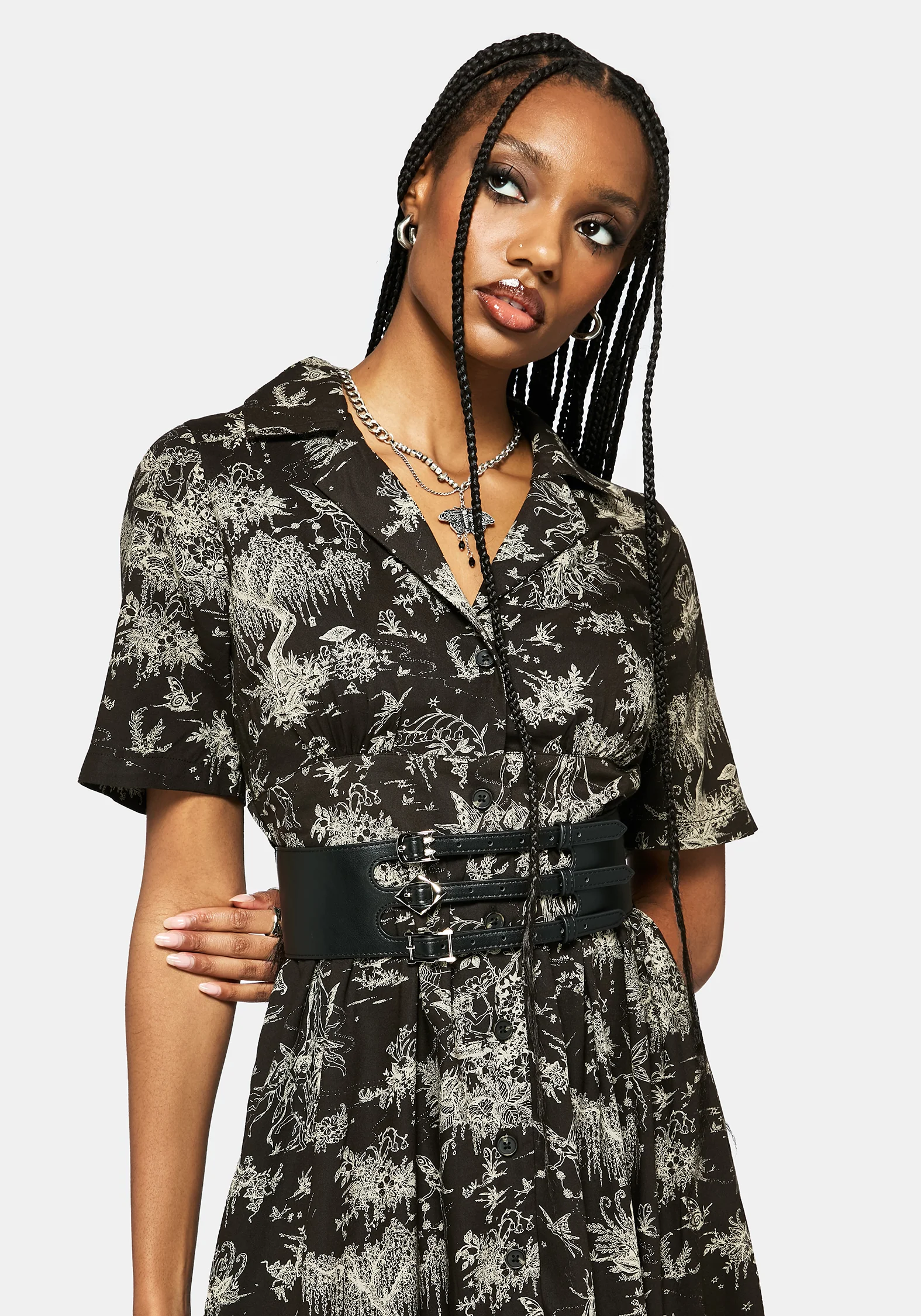 Zorya Winter Maypole Midi Shirt Dress - Image 7